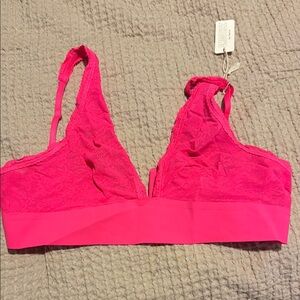 Aerie Hot Pink Lace Bralette
